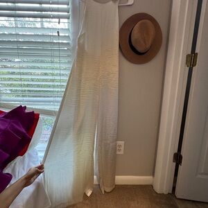 NWT Urban Outfitters open back silk jumpsuit